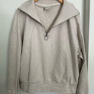 Varley Light Tan Quarter Zip Sweatshirt